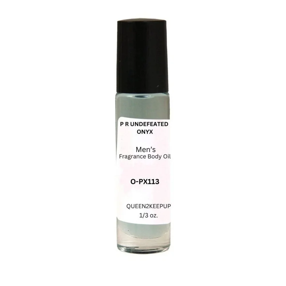 P R Undefeated Onyx (Men) Body Oil 10 ml Fragrance Pure Uncut 1/3 oz Roll-On